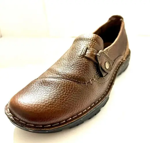 Earth Origins Women’s Brown Leather Loafers Slip On Shoes 7.5 M