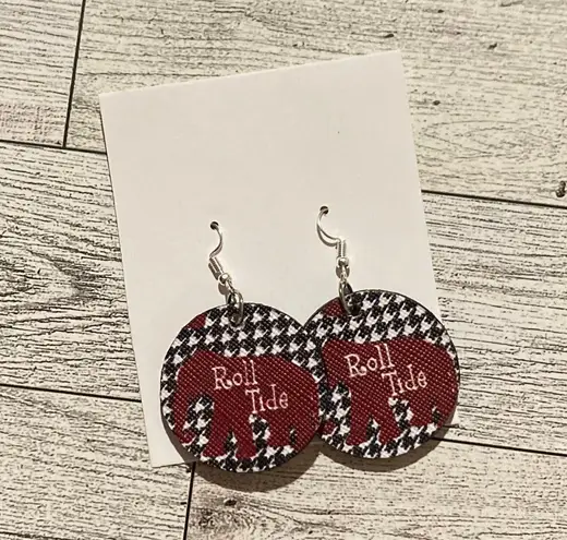 Handmade Alabama Roll Tide Earrings