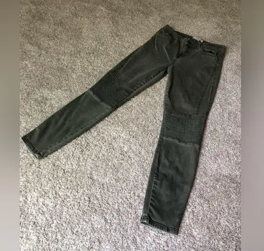 Pistola Anthropologie Pistols Olive Moto Jeans cotton blend women Size 29