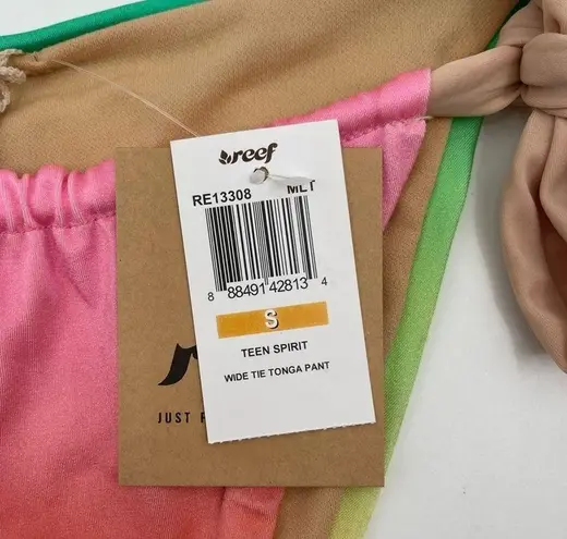 REEF Bikini Bottoms Rainbow Ombre Tie Waist Swim Teen Spirit NWT Size Small