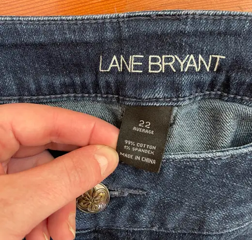 Lane Bryant medium wash denim blue jeans 