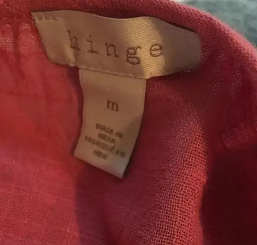 Hinge Nordstrom Eyelet Ruffle Peplum Top Blouse M