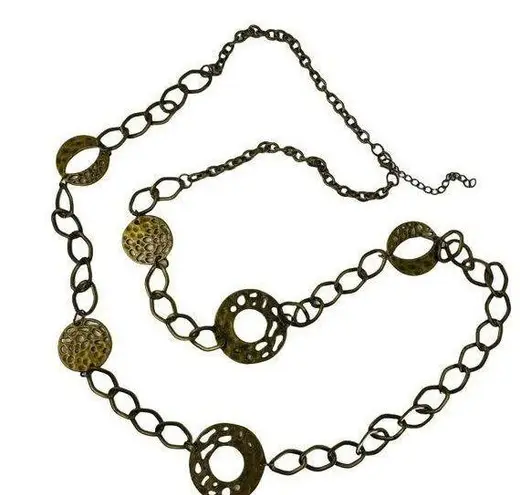 Vintage Belly Belt Bohemian Body Metal Chain Link Style 70s Adjustable Size u