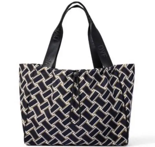 Diane Von Furstenberg NWT DVF for Target Neutral Vintage Weave Tote Laptop Bag Work Bag Shoulder Bag