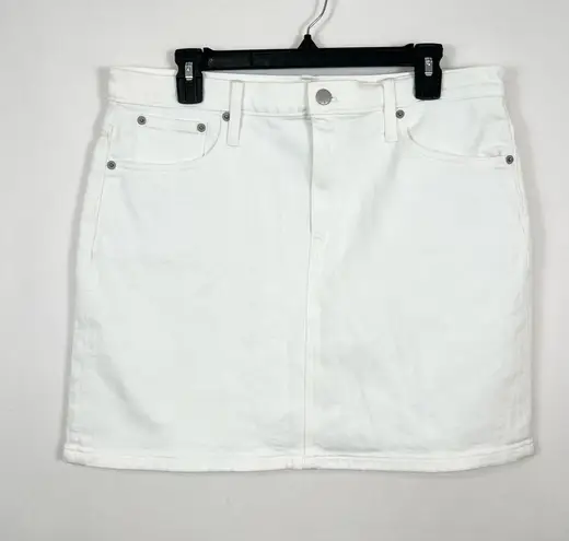 J.Crew  Factory White Denim Mini Skirt Size 12 NWT