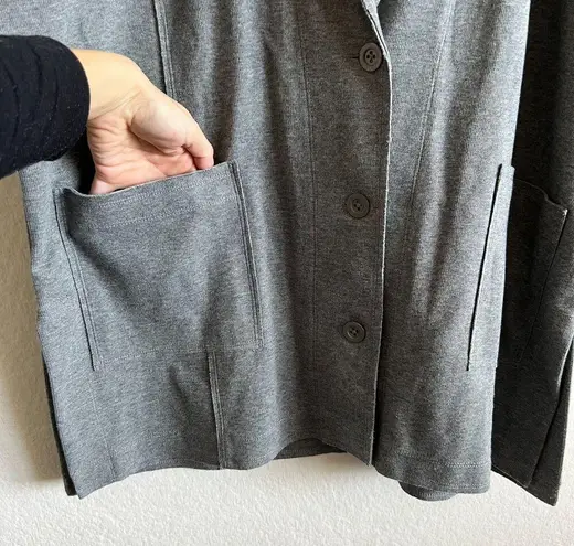 DAILY Practice Anthropologie Grey The Heather Elbert Blazer Sweater Womens Large