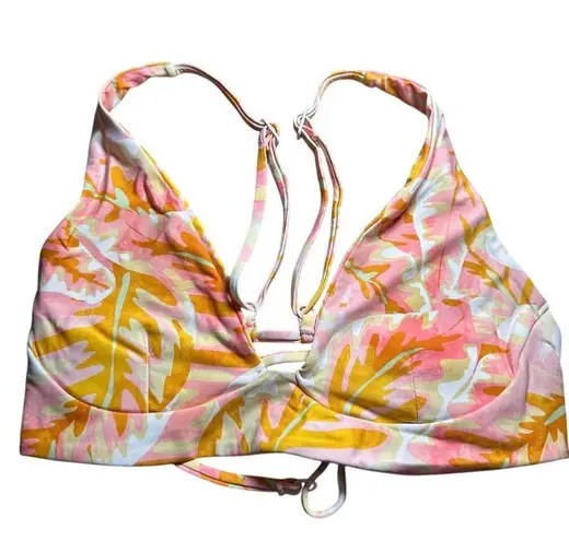 Stone Fox Swim NWT Daya Bikini Top M Hot Tropix Print Swim Tropical