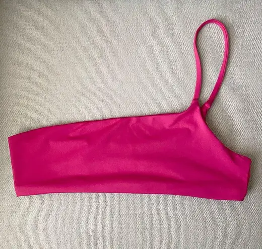 Toast Swim x Free People One Shoulder Bikini Top Pink Size L