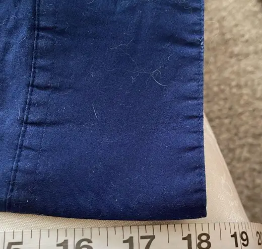 IZOD Button Down Long Sleeve Cotton Blend Navy Shirt XS