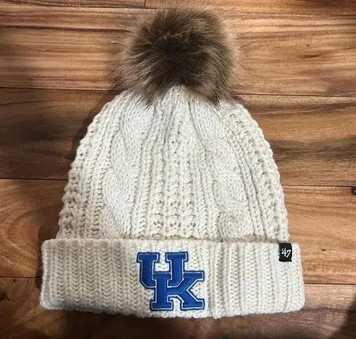 47 Brand 47 White and Brown Knit Pom Hat