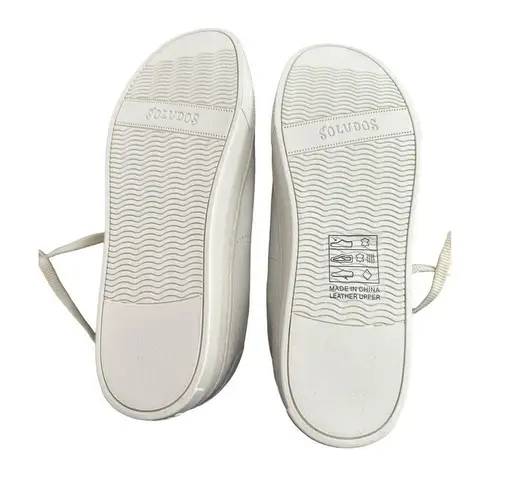 Soludos the Ibiza white platform leather sneakers size 7