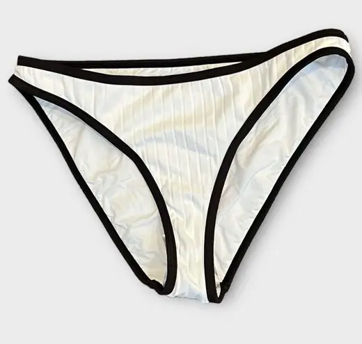Solid & Striped The Rachel Contrast Rib Bikini Bottoms Size Small
