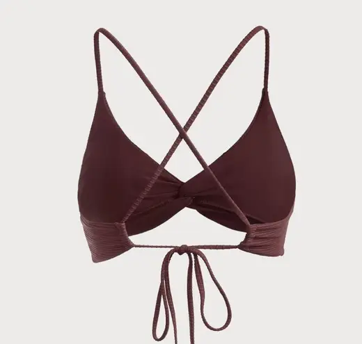 Berlook Coffee Twist Backless Bikini Top and BOTTOM 12 Brown