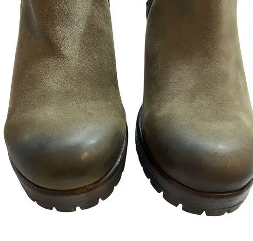 Bueno Women's Flight Green Leather Chelsea Ankle Boot US 9.5 / EU 40 New