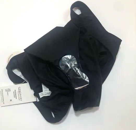 Coco reef Black shirred v neck one piece swimsuit