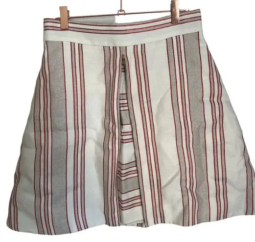 Audra Official Designer Linen Holiday Striped Mini High End Skirt Size 6