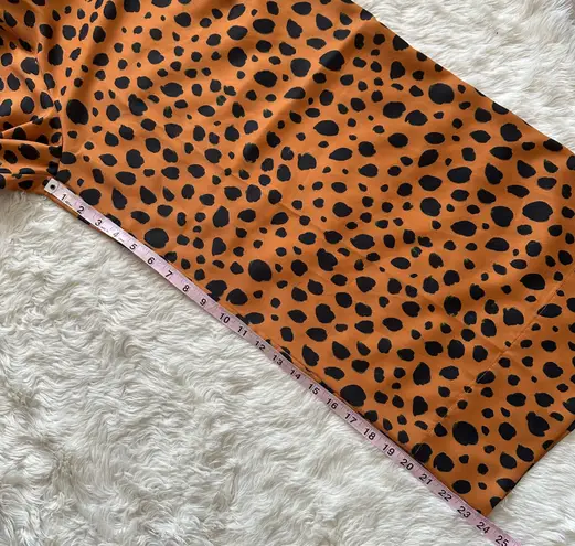 RHODE Jumpsuit Blake Long Sleeve Wide Leg Satin Leopard Cheetah Print L NWT New