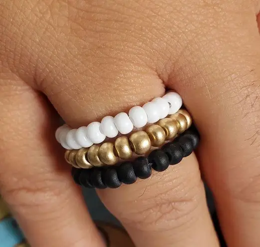 Seed Bead Flexible Rings