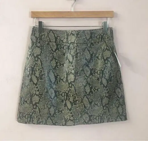 Frame  Denim NWT 100% Lamb Leather Snake Print Mini Skirt