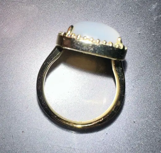 Jupiter Women's Natural Gemstone Mother of Pearl Ring Gold Size 6