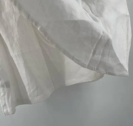 Three Dots Skirt Size Extra Large Linen Tie Skirt White Stretch Waist Casual NWT