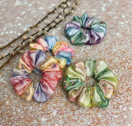 Ombré Confetti Shaker Scrunchie Hair Tie Hair Accessories Multiple