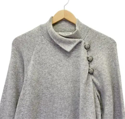 St. John Vintage Wool Sweater Dress Long Sleeve Midi Light Heather Gray Size 12