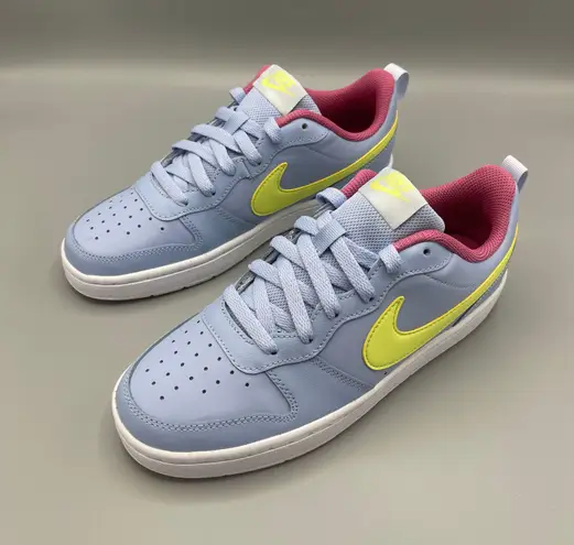 Nike Court Borough 2 Low -5.5Y Cobalt Bliss and Light Lemon Twist Women's Size 7 - Image 3