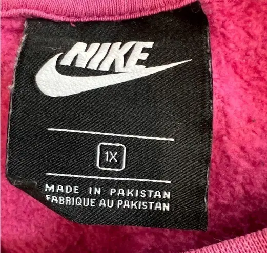 Nike  hot pink logo cropped sweatshirt, excellent condition, size 1X