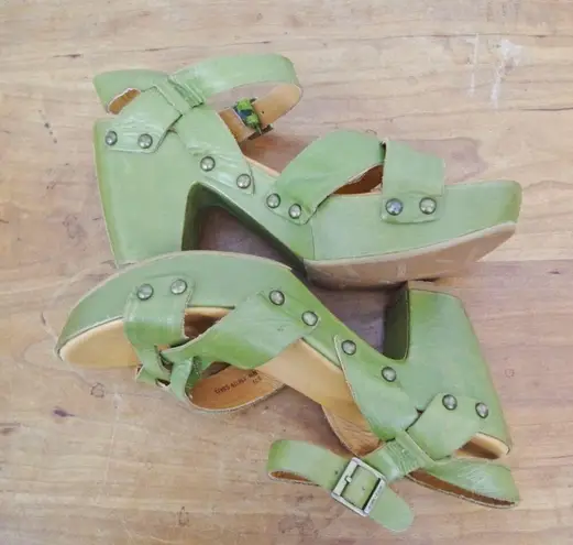 Kork-Ease Deborah Leather Wrapped Leather Sandal Heels Size 8