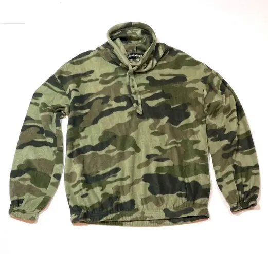 Derek Heart  women’s camo hoodie fleece sweatshirt pullover Small