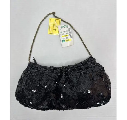 NWT Vintage Magid sequin black formal with bag chain handle