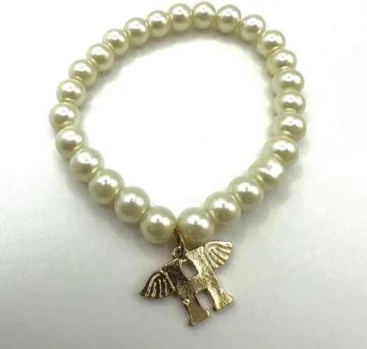 Faux pearl H monogram bracelet