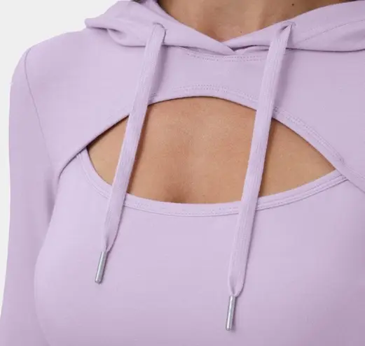 Halara NEW Hooded Drawstring Cut Out Cropped Casual Hoodie Sweatshirt