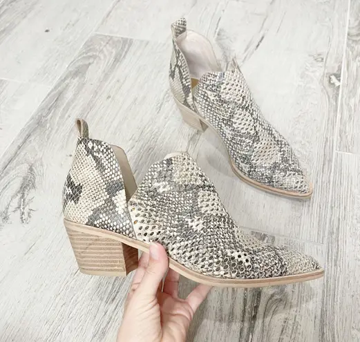 DV by Dolce Vit Sher Perforated Snakeskin Booties