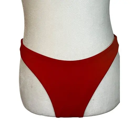 KYA Praslin Reversible Bikini Bottom in Scarlet Oatmilk Small New Womens Swim Orange