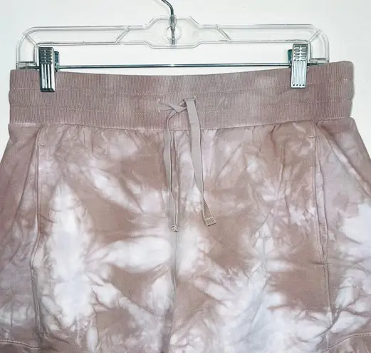 All In Motion Brown & White Tie Dye High Rise Lounge Shorts