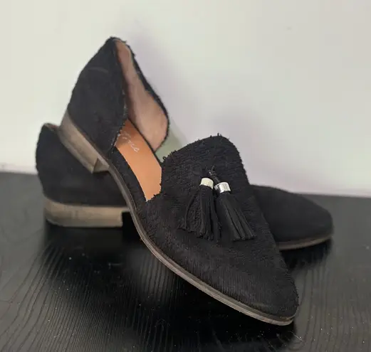 B.ATrue Tassel Loafers D'Orsay Flats Comfortable Slip On Shoes 7.5 Black