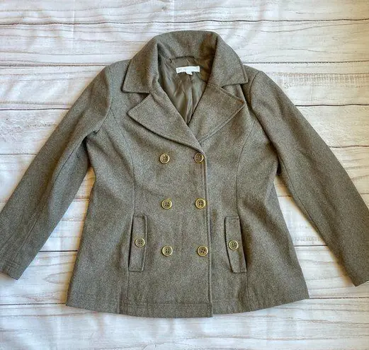 New York & Co. Wool Blend Double Breasted Winter Peacoat Size L