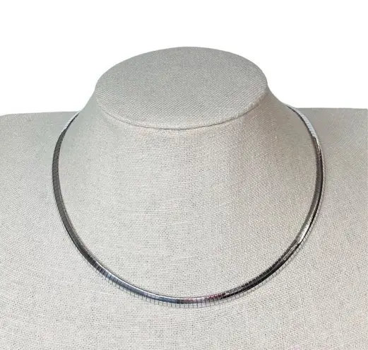 Italian Genuine Solid Sterling Silver 6mm 18" Omega Chain Layering Necklace