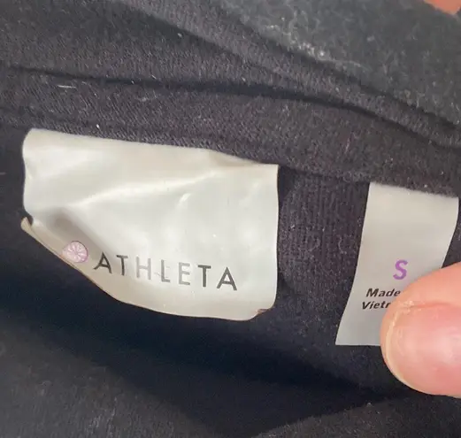 Athleta  hooded, black pull over, Plush Tech 3.0 Pullover Hoodie Size Small