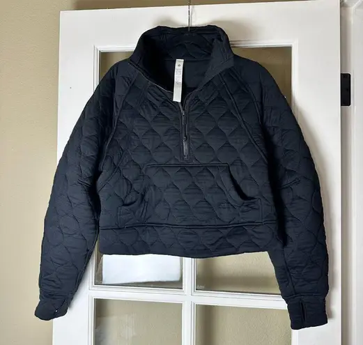 Lululemon Scuba Oversized Quilted Half Zip Black Size XS/S