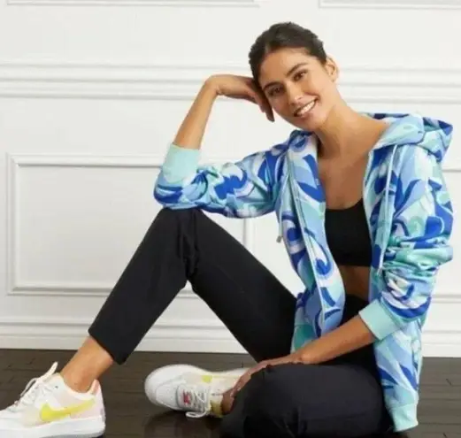 Hill House New!  The Allie Zip Up Ocean Kaleidoscope Fleece