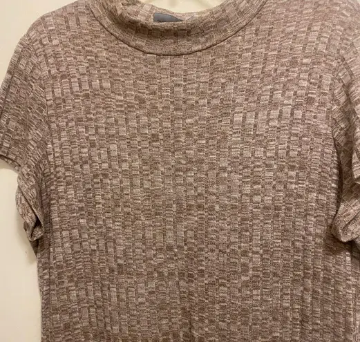 Shop The Trends Womens Midi Shirt Dress XL Beige White Squares Print Bust 42” Tan