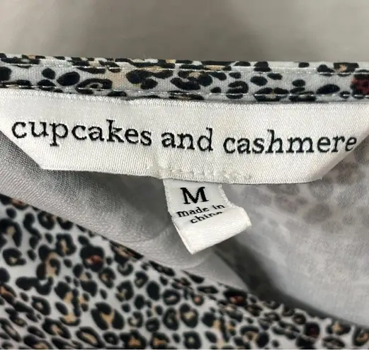 Cupcakes and Cashmere Leopard Print Slip Maxi Dress Multicolor Women's Size M