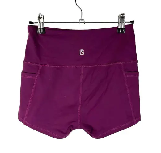 Boutique Purple Side Pocket Compression Fit Athletic Shorts S