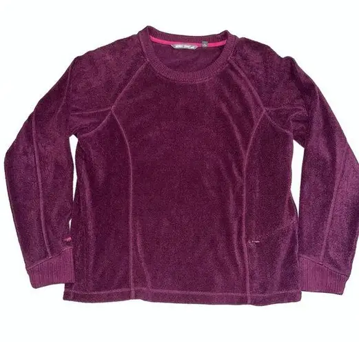 Horny Toad  maroon Long Sleeve pullover, super soft, scoop neck, size Large