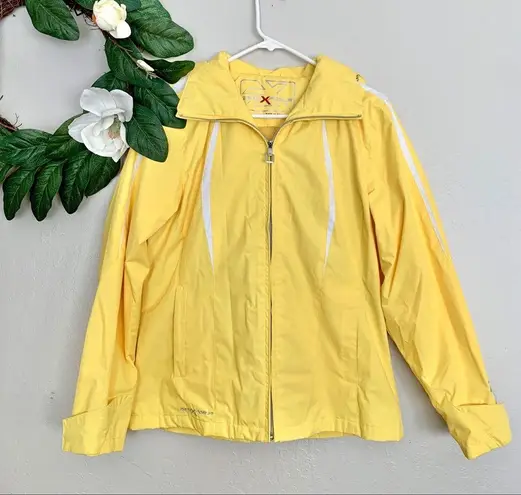 ZeroXposur Yellow Light Hooded Rain Jacket Size M