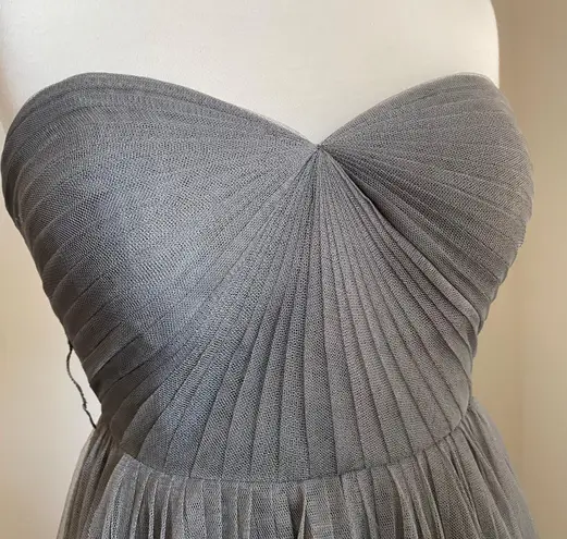Jenny Yoo Collection Charcoal Gray Convertible Wren Tulle Dress Size 8