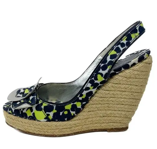Roger Vivier Cordella Espadrille Wedge Slingback Sandals size 38 / US7